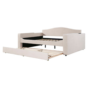 Upholstered Daybed With Storage Armrests, Trundle And Latest Integrated tooth Audio System