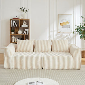 Minimalist 3-Seater Corduroy Sofa