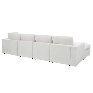 U-Style 130.3" 6-Seater Modular Sectional Sofa