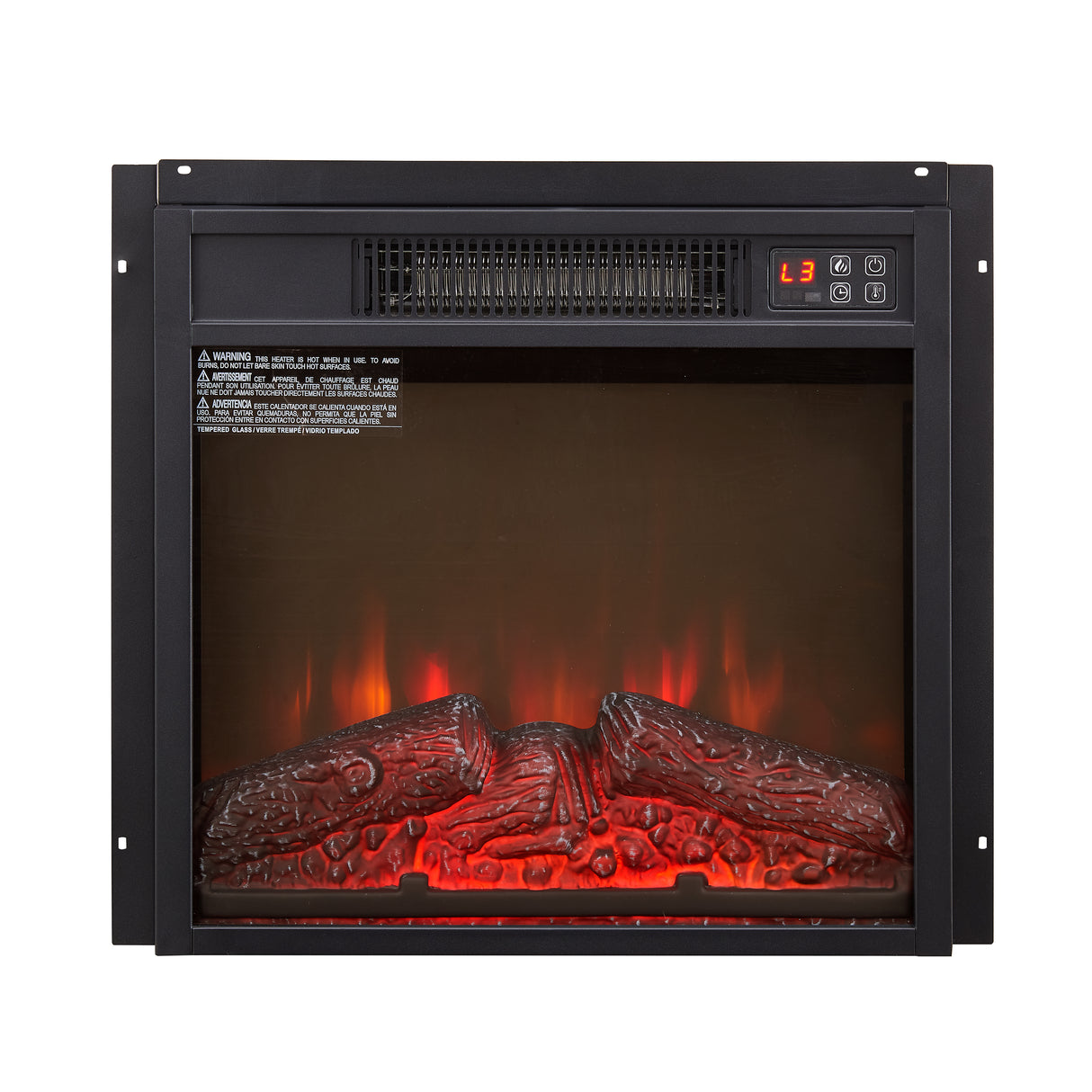 Electric Fireplace Insert 18" 1400W Remote Control