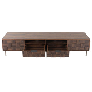 TV Stand With 2 Drawers, Media Console Table, Storage Cabinet With Cable Management