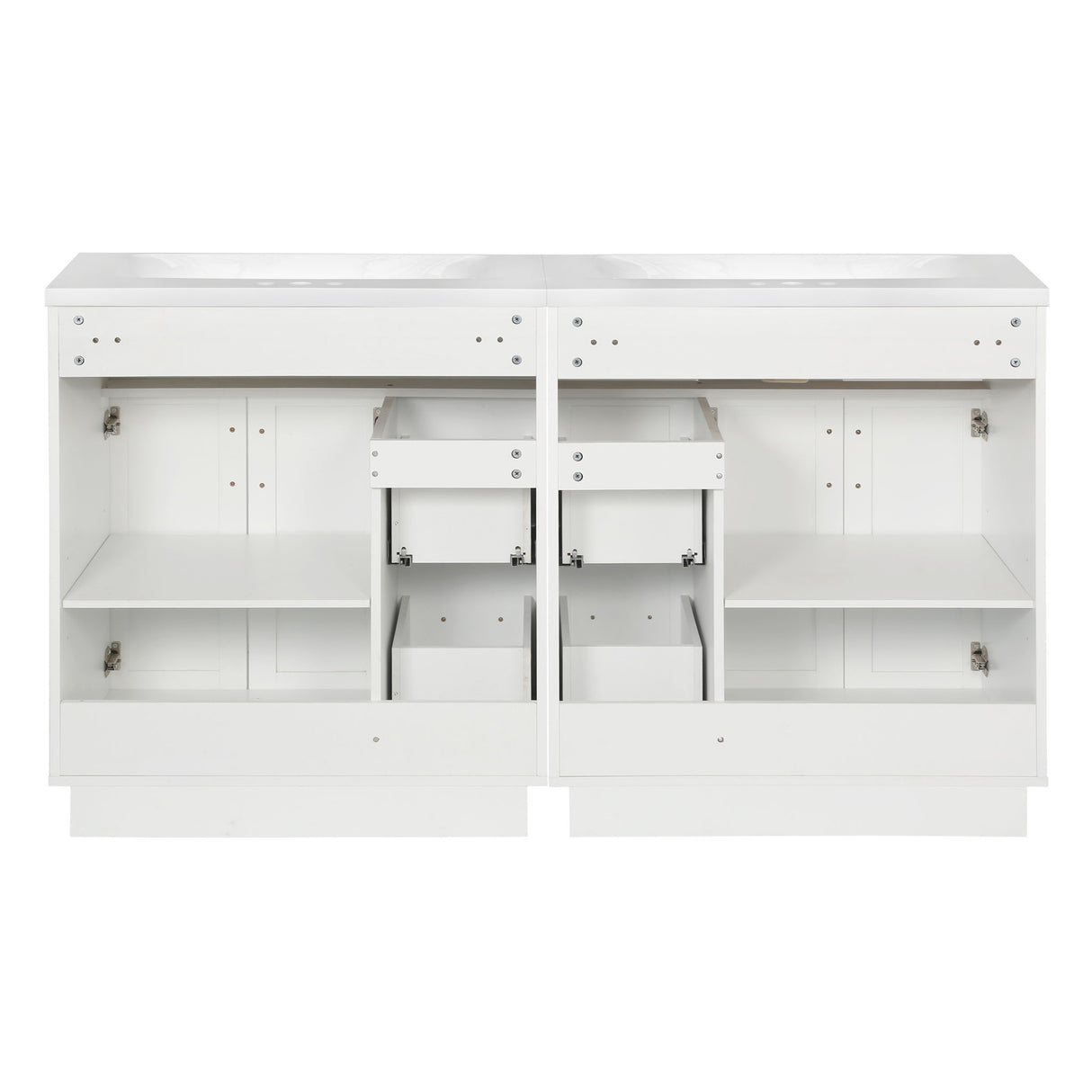 Bathroom Vanity With 2 Doors, 2 Drawers, Adjustable Shelf, Hidden Slides & Soft Close Hinges