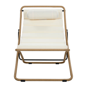 Outdoor Folding Chair With Adjustable Backrest (Set of 2)