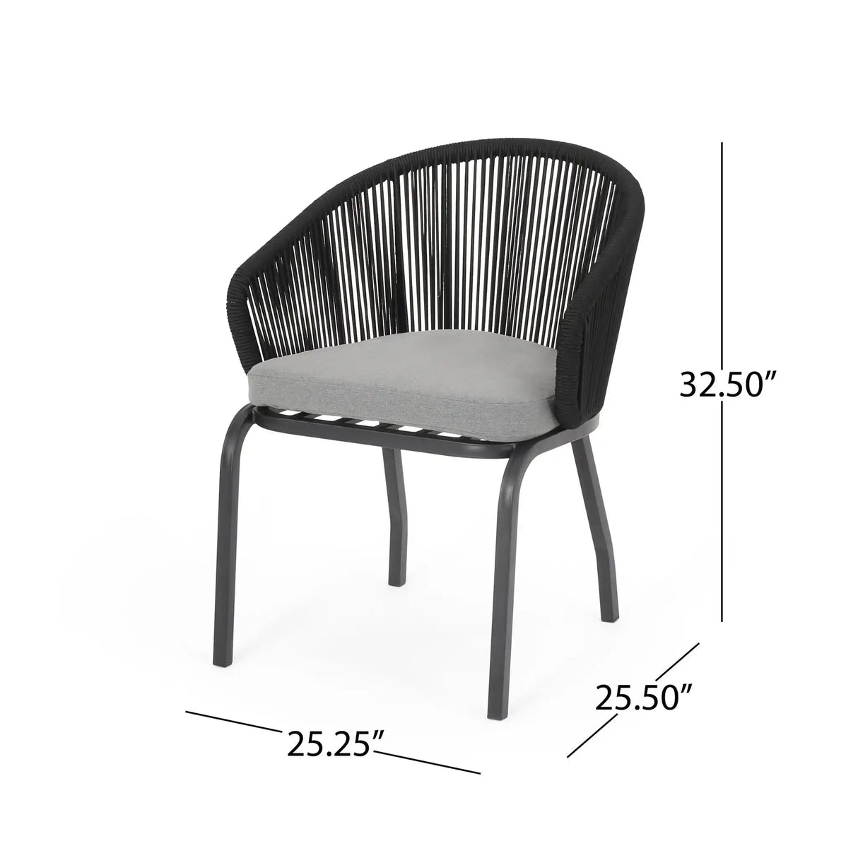 Outdoor Wicker Chair With Powder Coated Iron Legs - Best Buy Furniture