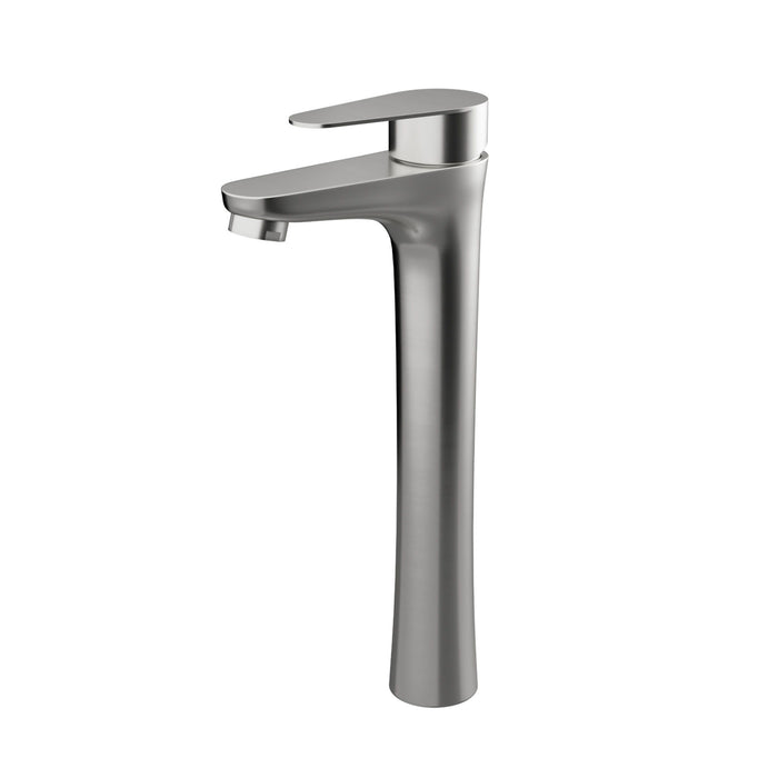 Single Handle Vessel Sink Faucet with Tall Spout - Gray or Black