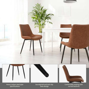 Dining Chairs (Set of 4) - Brown