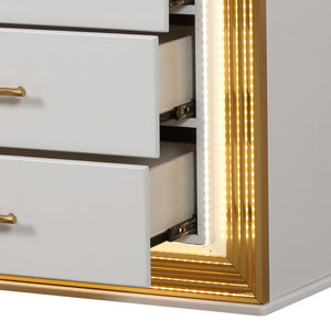Obsession - 5 Drawer LED Chest - White