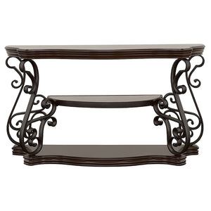 Gretta - Merlot 2 Shelf Sofa Console Table - Brown