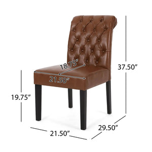 Broxton - Tuft Dining Rolltop Chairs With Button Tufted Backrest (Set of 2) - Best Buy Furniture