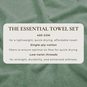 Cotton Terry Bath Towel Set - Cooper Collection