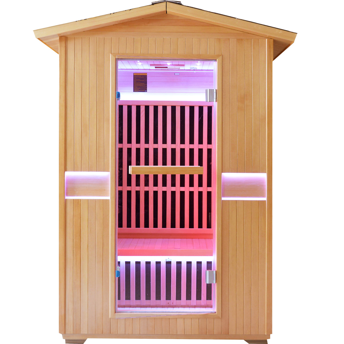 2000W Canadian Hemlock Double Outdoor Far Infrared Sauna