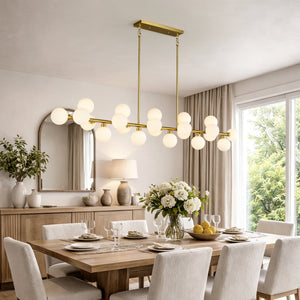 75.6'' Large Pendant Lamp with Opal Glass Shade