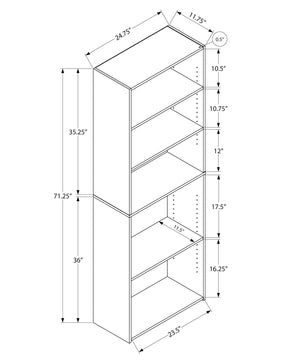 Bookshelf, Bookcase, 6 Tier, For Office, Transitional - Best Buy Furniture