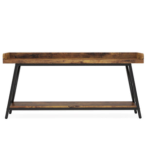 Extra Long Console Table For Living Room - Rustic Brown