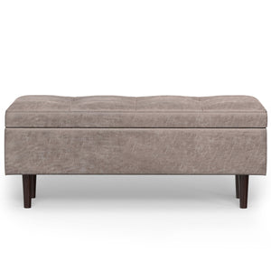 Shay - Large Square Coffee Table Storage Ottoman Mid-Century Style