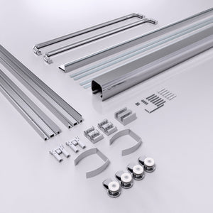 Modern Semi Frameless Double Sliding Shower Door