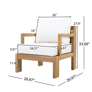 Outdoor Acacia Patio Chair (Set of 2)