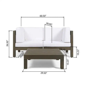 Oana - 3 Piece Love Seat Set With Coffee Table - Best Buy Furniture