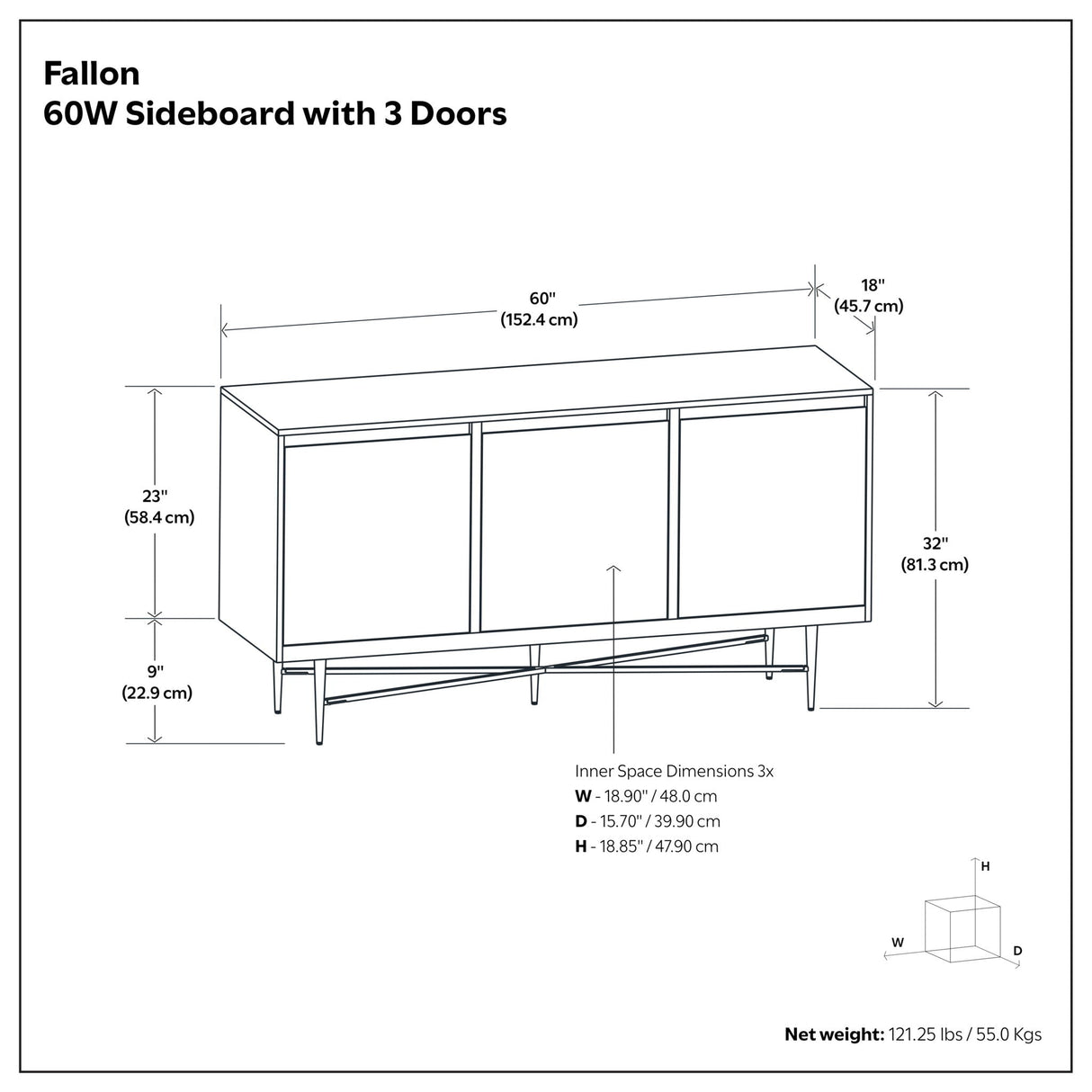 Fallon - Sideboard Buffet - Natural