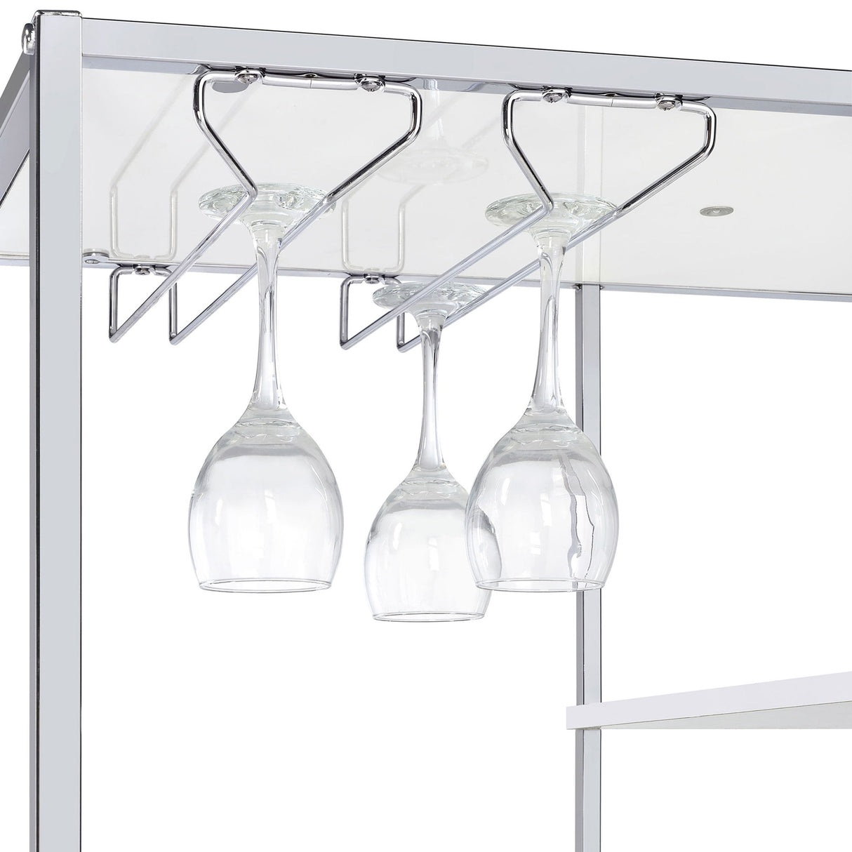 Draper - 5 Shelf LED Wine Cabinet With Pull Out Drawer - Gloss White