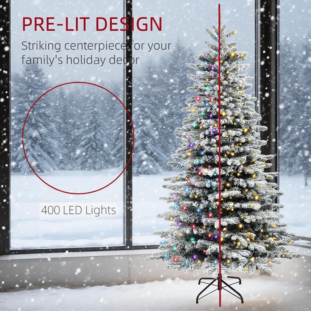6.5ft Snow Flocked Artificial Christmas Tree