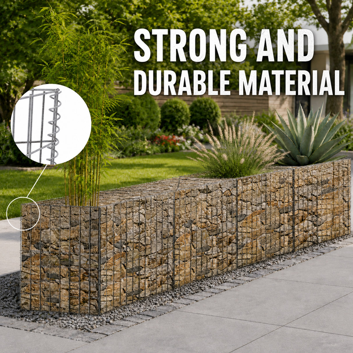 Galvanized Steel Tall Gabion Basket with Multiple Compartments