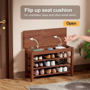 Multi Functional Double Layer Shoe Stool