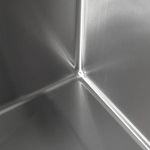 Stainless Steel Kitchen Sink, 33"x22" Single Bowl, Overmount Handmade Sink in Brushed