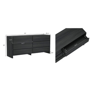 Linda - Double Wide Dresser With 6 Drawers