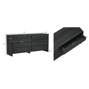 Linda - Double Wide Dresser With 6 Drawers