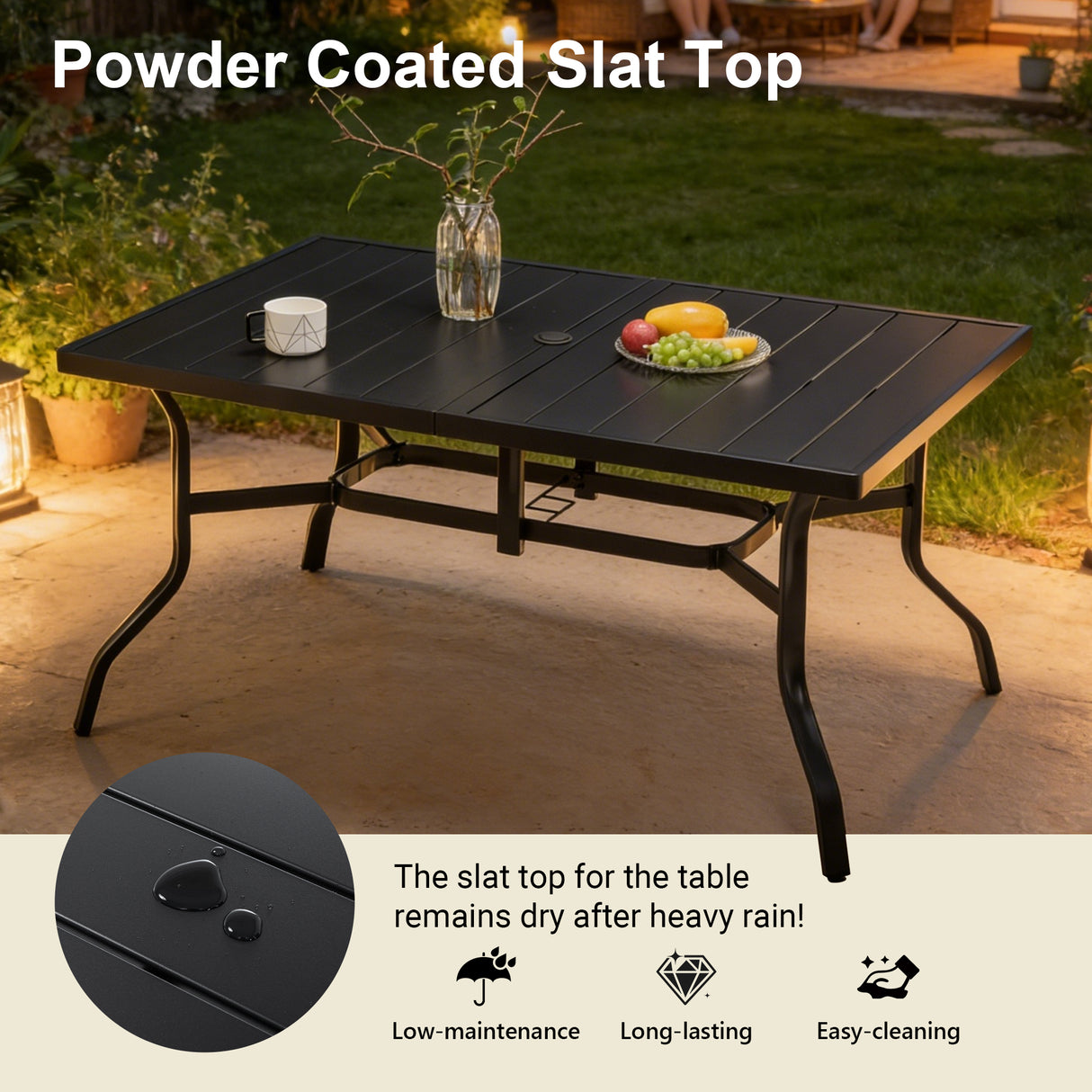 Outdoor Dining Table for 6