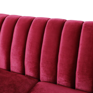 3-Seater Sofa (Wine Red)