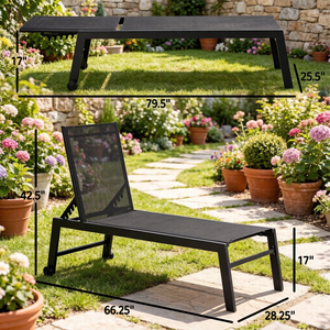 Comfortable Pool Chair: Outdoor Chaise Lounge with Wheels