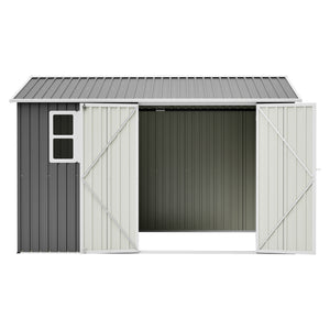 10'x8' Oversized Steel Storage Shed with Window and Lockable Doors