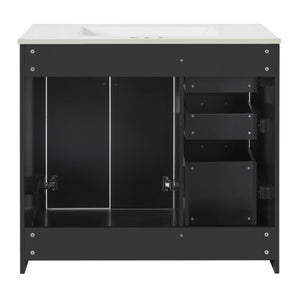 Bathroom Vanity With Sink Combo, Storage Cabinet, Freestanding Set With 3 Drawers & Soft Closing Doors