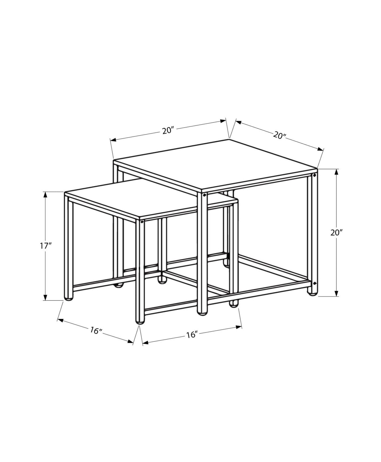Nesting Table, Space-Saving Design Transitional (Set of 2) - Best Buy Furniture