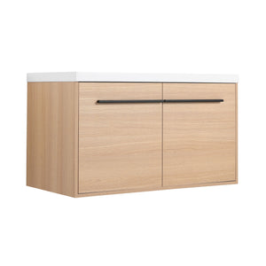Bathroom Vanity Set With Resin Countertop Sink, 2 Doors