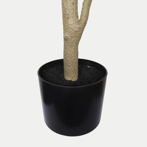 6Ft Real Touch Fake Fiddle Leaf Fig Tree In Pot, Indoor Decor For Home - Green Leaves