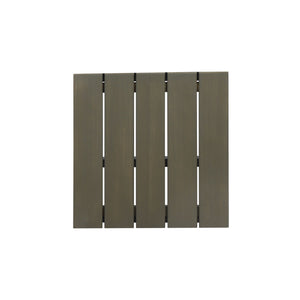 Outdoor Bar Stool With Slat Design And Metal Frame (Set of 2)
