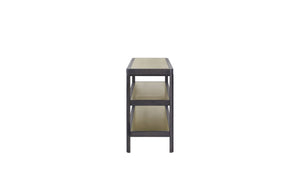 Console Table With Insets - Black