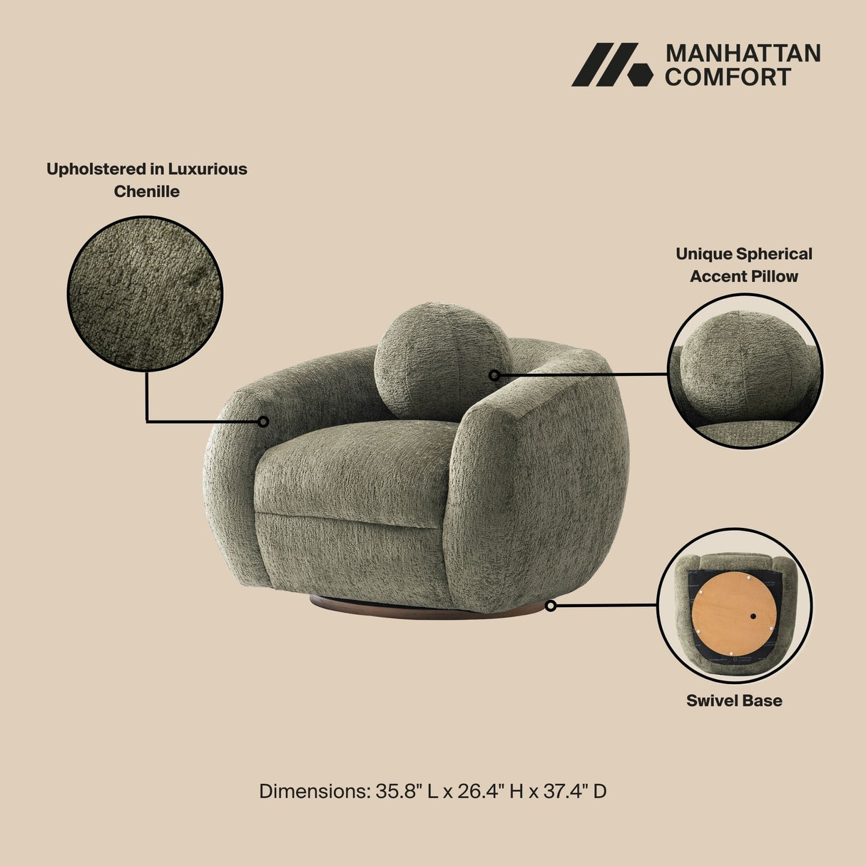 Tribeca - Swivel Lounge Chair