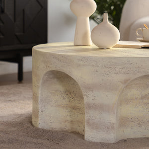 Mgo Modern Minimalist Round Accent Coffee Table