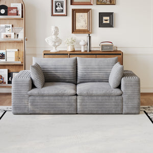 71" Cloud Sofa in Corduroy Fabric