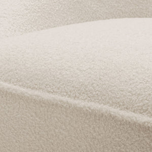 Anson - Swivel Chair With Soft Rounded Back - Off White