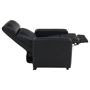 Warren - 5 Seater Home Theater With 4 Wedge Consoles Recliners And Storage Consoles - Black