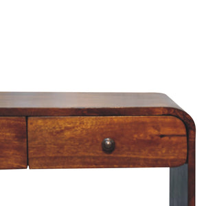 Solid Wood Aspen Slim Media Unit, 3-Drawers, Open Slot