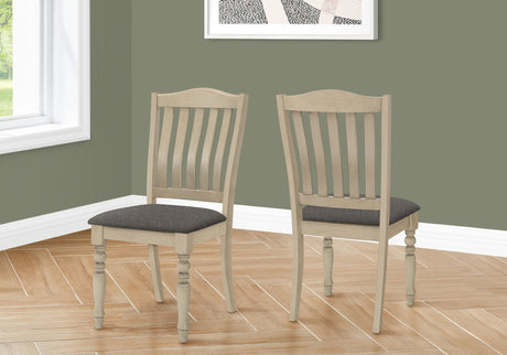 Dining Chair, Upholstered, Side, Transitional (Set of 2) - Gray - Best Buy Furniture