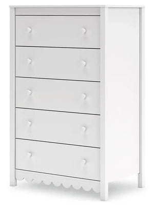 Hallityn - Five Drawer Chest - White - Best Buy Furniture