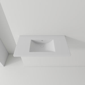 36" Ceramic Basin Sink, 0.8" Ultra-Thin Profile