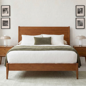 Modern Sled Platform Bed Frame With Slats
